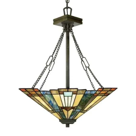 Lampa wisząca witrażowa TIFFANY INGLENOOK QZ/INGLENOOK/P/B - Elstead Lighting