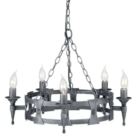 Żyrandol SAXON SAX5 BLK/SIL - Elstead Lighting