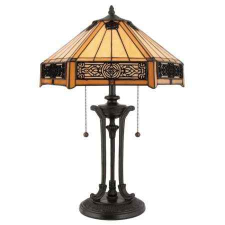 Lampa stołowa witrażowa TIFFANY INDUS QZ/INDUS/TL - Elstead Lighting