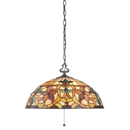 Lampa wisząca witrażowa TIFFANY KAMI QZ/KAMI/P - Elstead Lighting
