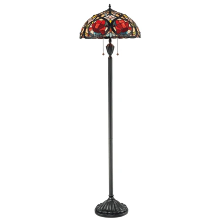 Lampa podłogowa witrażowa TIFFANY LARISS AQZ/LARISSA/FL - Elstead Lighting
