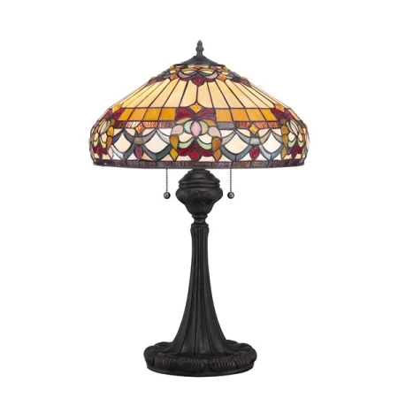 Elstead Lighting - Elegancka lampa na stoł witrażowa TIFFANY BELLE FLEUR QZ/BELLEFLEUR/TL