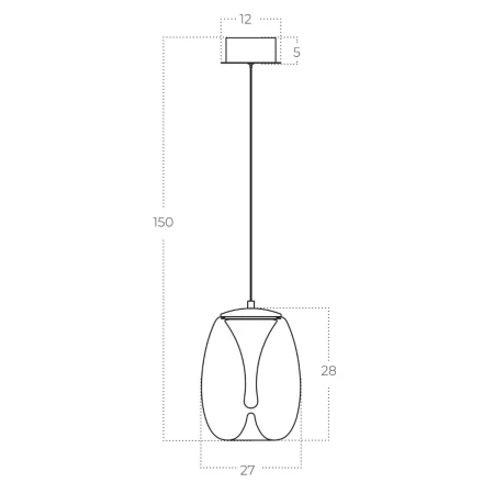 Lampa wisząca PAMELA 27 BRASS AZ6185 - AZzardo