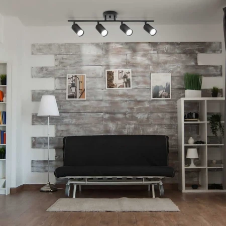 Listwa sufitowa z ruchomym reflektorem szyna 4xGU10 czarna 379 - Decorativi
