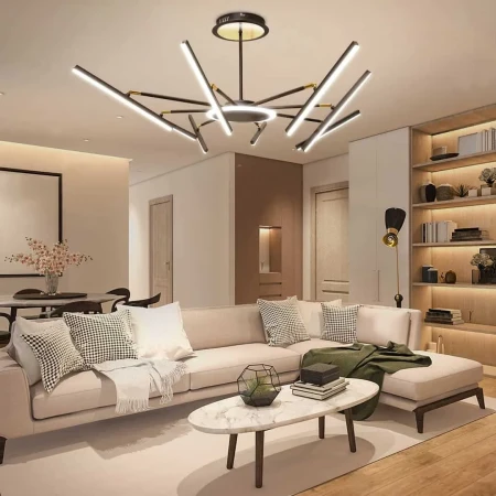 Lampa sufitowa złota brązowa na pilota LED 38W  446 - Decorativi