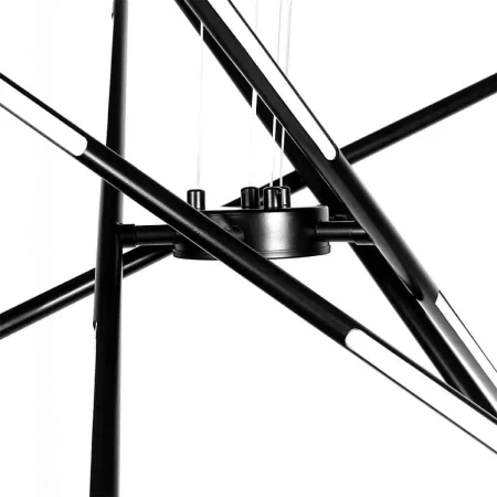 Lampa ultra nowoczesne na pilota LED wisząca czarna 64W 613 - Decorativi