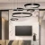 Lampa LED duża do salonu 264W czarne okręgi 653 na pilota - Decorativi
