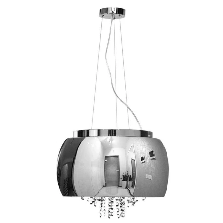 Lampa designerska wisząca szklana COSMOS Stalowy drobne korale 40cm 513 – Decorativi