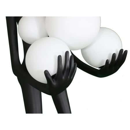 Lampa podłogowa WOMAN Czarna 180 cm posąg F9312 - Step Into Design