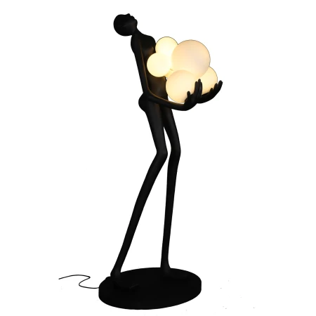 Lampa kule w kształcie kobiety