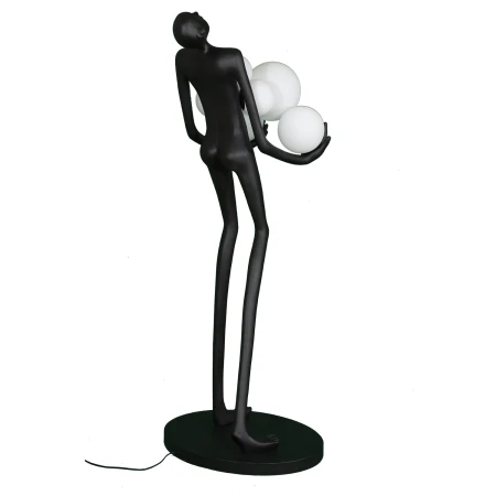 Lampa podłogowa WOMAN Czarna 180 cm posąg F9312 - Step Into Design