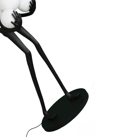 Lampa podłogowa WOMAN Czarna 180 cm posąg F9312 - Step Into Design