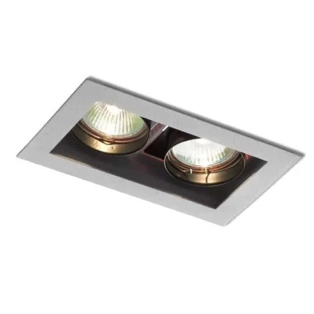 Oprawa do wbudowania MONE II kierunkowa srebrna 12V GU5,3 2x50W R10217 - RedLux