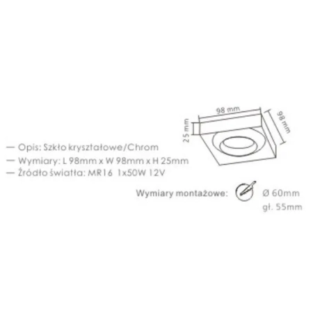 Oprawa do wbudowania ASTRO CROMO OR83262 - Open Design Highlights