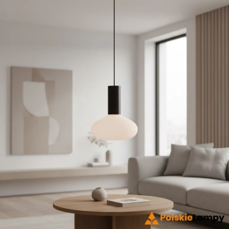 Aldex Lampa wisząca metalowa brązowa z białym kloszem 7000G28_M z serii FLO MOKKA