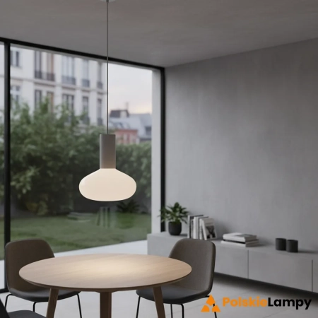 Aldex Lampa wisząca szklana szara 26cm 7000G22_M z serii FLO