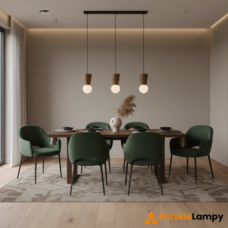 Lampa wisząca VOLANTE ciemne drewno dąb dark honey 6358 - Argon