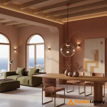 Lampa wisząca SACRAMENTO brudny róż, terakota 8829 - Argon