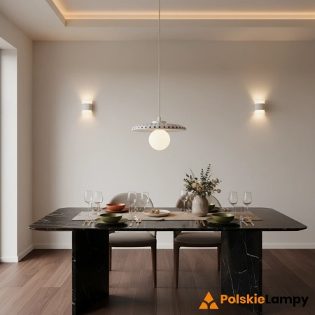 Lampa wisząca z ceramiki bolesławieckiej BOLL kremowy 8949 - Argon