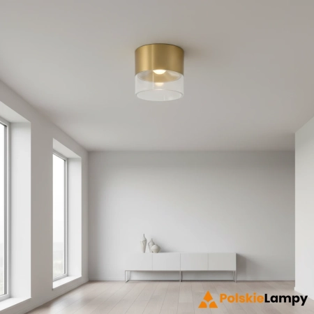 Azzardo Lampa sufitowa punktowa złota aluminiowa LED AZ6549 z serii LIMAN