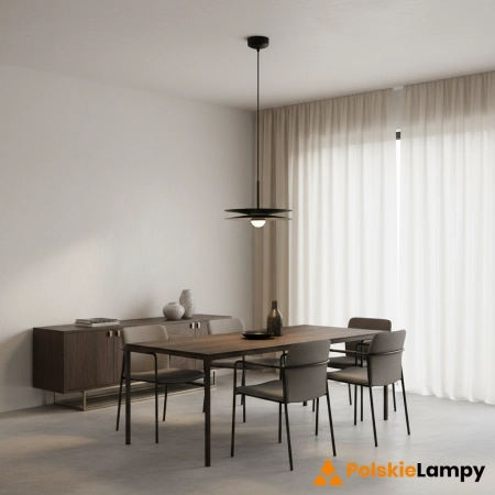 Azzardo Lampa wisząca aluminiowa czarna 35cm AZ6578 z serii DISC