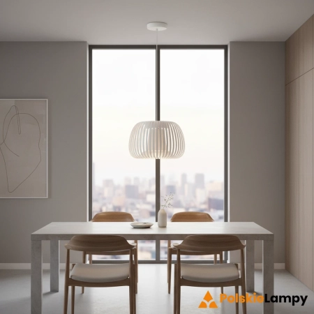Azzardo Lampa wisząca metalowa biała 36cm AZ6641 z serii AGORA