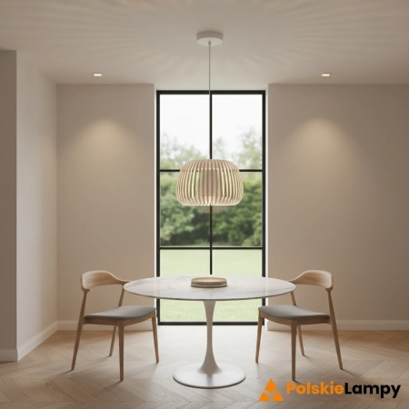 Azzardo Lampa wisząca metalowa beżowa 36cm AZ6644 z serii AGORA