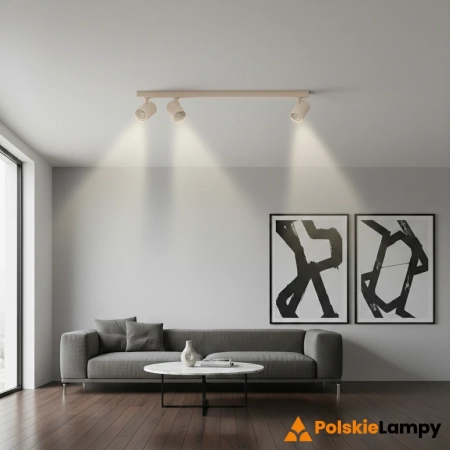 Azzardo Lampa sufitowa aluminiowa beżowa 70cm 3-punktowa AZ6652 z serii EXO LINE