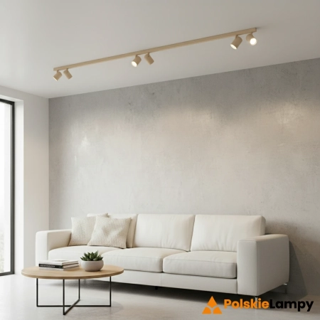 Azzardo Lampa sufitowa aluminiowa beżowa 200cm 6-punktowa AZ6658 z serii EXO LINE
