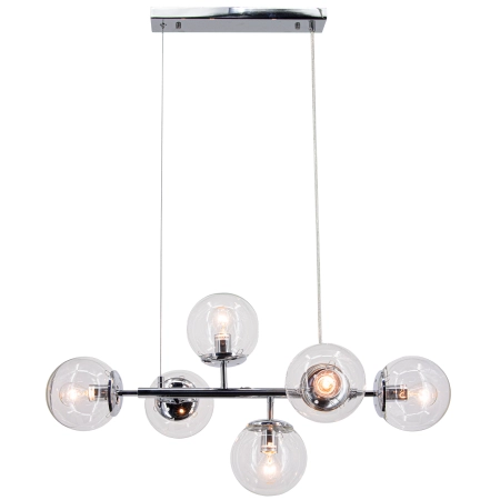 Lampa wisząca chromowana 6-punktowa ze szklanymi kloszami 3401/6 - Lampy Elem