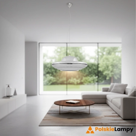 Lampa wisząca metalowa biała UFO 1009/1 z serii Elem - Lampy Elem