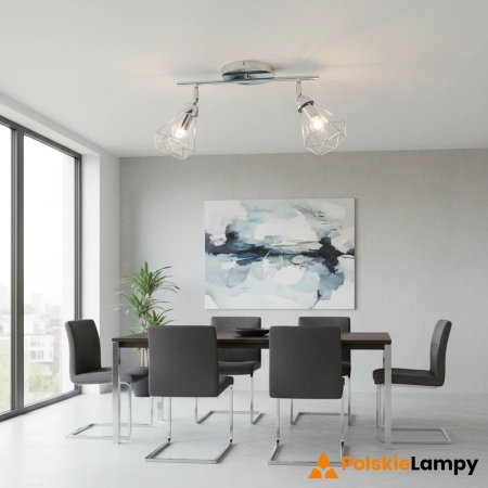 Lampa sufitowa loft chromowana 2-punktowa 8414/2 8C z serii MALIBU - Lampy Elem