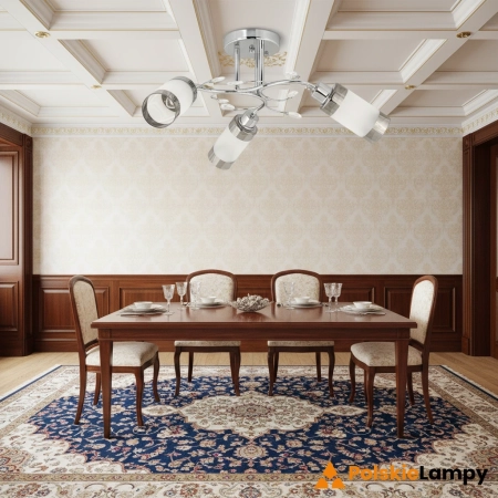Lampa sufitowa chromowana 3-punktowa 8267/3 z serii GRACJA - Lampy Elem