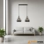 Lampa wisząca loft metalowa czarna 2-punktowa 8803/2 z serii PIRAMIDA - Lampy Elem