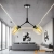 Plafon loft czarny metalowy z dwoma szklanymi kloszami 1962/2 z serii BOSTON - Lampy Elem