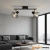 Lampa sufitowa loft czarna metalowa 2-punktowa 8631/2 BL CO z serii FELIX - Lampy Elem