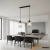 Lampa wisząca czarna szklana 2-punktowa 6782/2 BL z serii MODENA - Lampy Elem