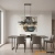 Lampa wisząca czarno-złota 6-punktowa 2208/6 BL TR z serii Piran - Lampy Elem