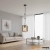 Lampa wisząca metalowo-drewniana kwadratowa 6300/1 BL JD z serii Marco - Lampy Elem