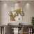 Lampa wisząca złota 3-punktowa z dymionymi kloszami 8249/3 z serii ZEFIR - Lampy Elem