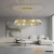 Lampa wisząca owalna złota szklana 80cm 6350/8 - Lampy Elem