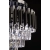 Plafon metalowy czarno-chromowy z kryształami 6260/4B 8C BL z serii TOLEDO - Lampy Elem