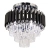 Plafon metalowy czarno-chromowy z kryształami 6260/4B 8C BL z serii TOLEDO - Lampy Elem