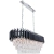 Lampa wisząca czarna kryształowa 8-punktowa 80cm 6260/8 z serii TOLEDO - Lampy Elem
