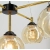 Lampa wisząca czarno-złota 5-punktowa 6301/5 BL TR z serii VIVIEN - Lampy Elem