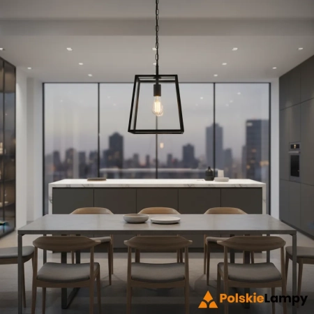 Lampa wisząca czarna metalowa szklana 1-punktowa 101541 z serii Hurst - Endon Lighting