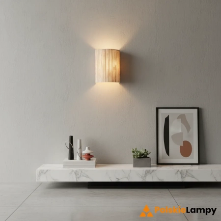 Kinkiet ścienny półokrągły beżowy 26cm 101690 z serii Longshore - Endon Lighting
