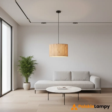 Lampa wisząca metalowa czarna z abażurem 35cm 101691 z serii Longshore - Endon Lighting