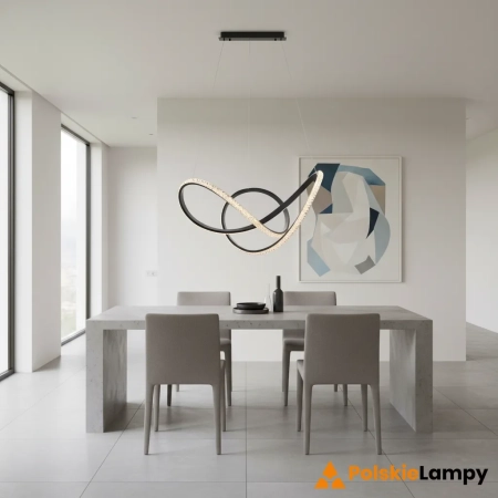 Lampa wisząca LED czarna aluminiowa 68cm 102256 z serii Francisca - Endon Lighting