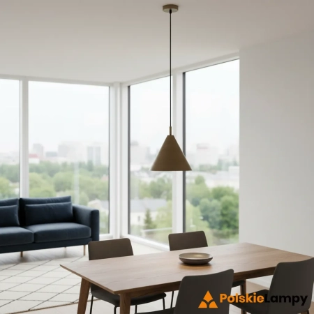 Lampa wisząca metalowa stożkowa brązowa 102892 z serii Cape - Endon Lighting